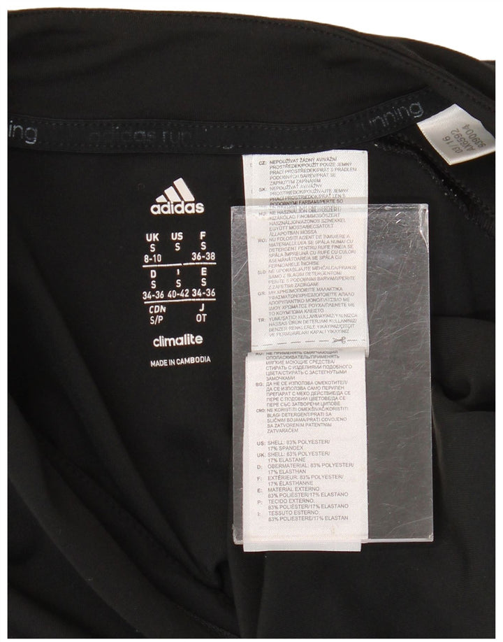 Top della tuta pullover Climalite da donna ADIDAS UK 8/10 Small Nero