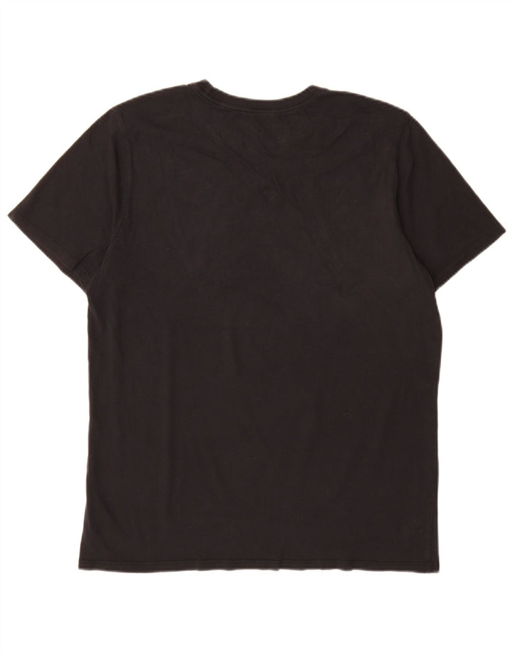 T-shirt grafica Nike da uomo con taglio atletico, cotone medio nero
