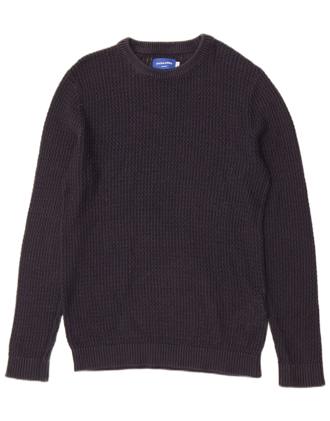 Maglione maglione girocollo da uomo Jack & Jones medio acrilico blu navy
