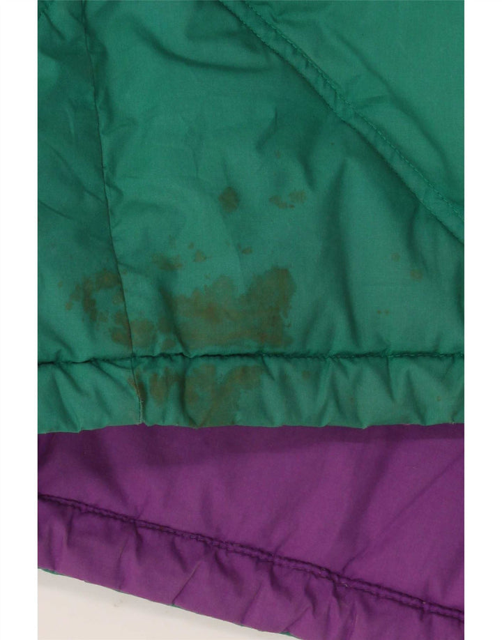 Giacca imbottita reversibile Diadora da uomo vestibilità ampia UK 40 Large verde poliestere