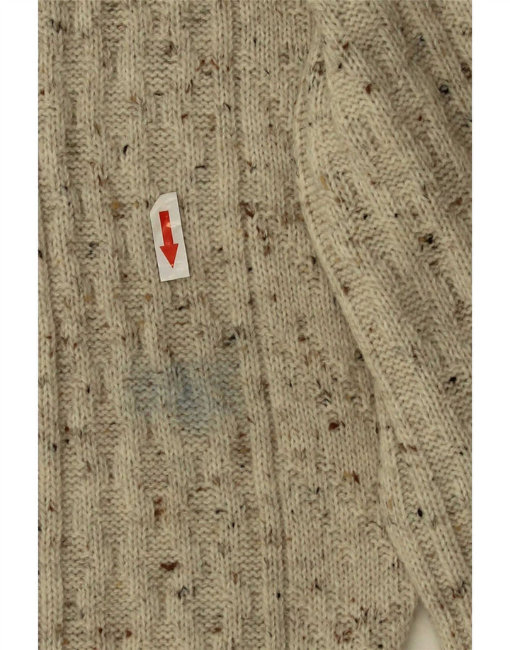 Maglione da uomo con scollo a V Canda C&A, acrilico screziato beige medio
