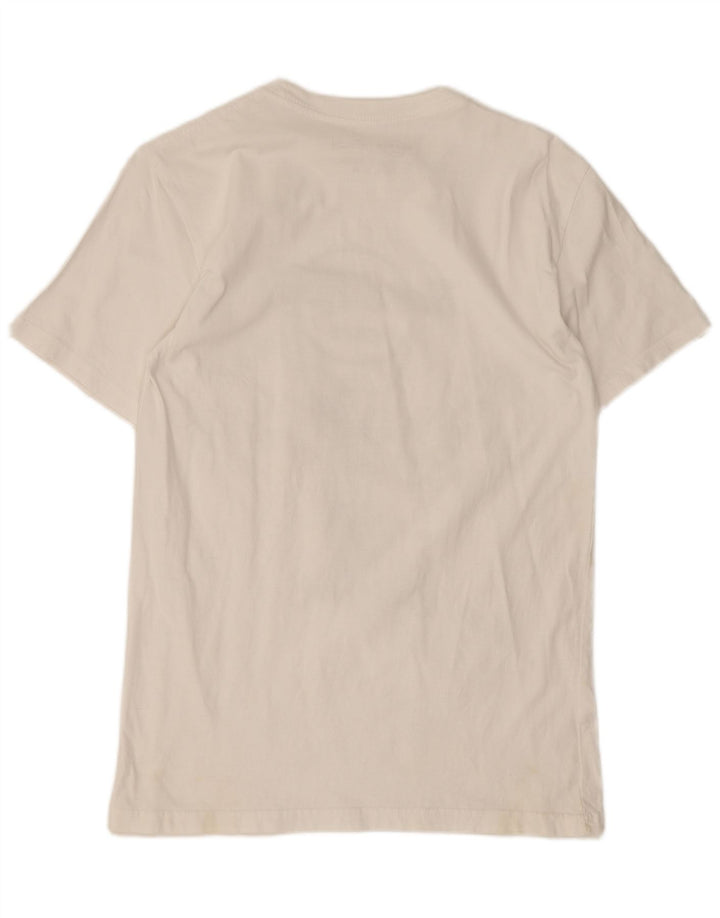 T-shirt grafica da uomo Budapest Hard Rock Cafe, piccola, in cotone bianco