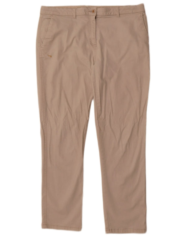 Pantaloni chino dritti da donna Joules UK 16 Large W34 L29 Cotone beige