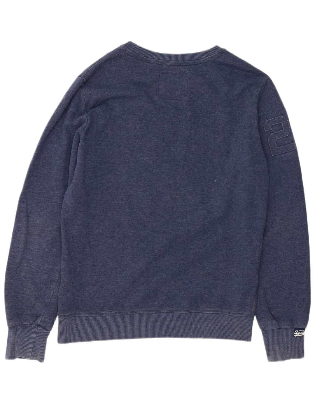 Felpa grafica da uomo Superdry Jumper XL in cotone chiazzato blu