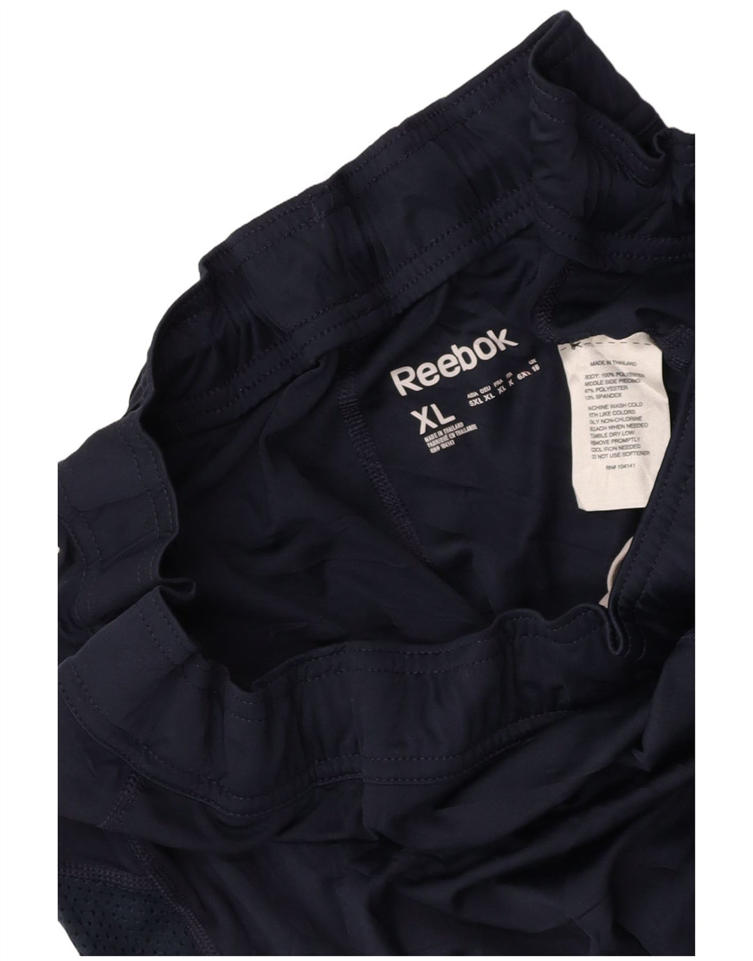 Pantaloncini sportivi REEBOK da donna UK 16 Large Blu Navy Colourblock Poliestere