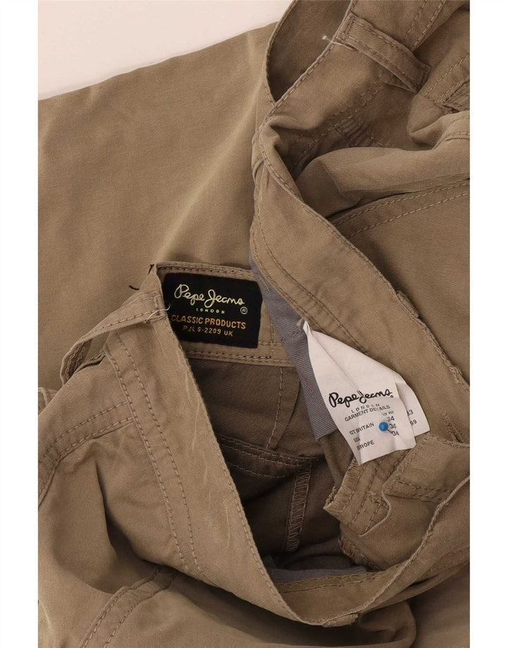 PEPE Jeans Bermuda cargo da uomo W34 Large in cotone beige