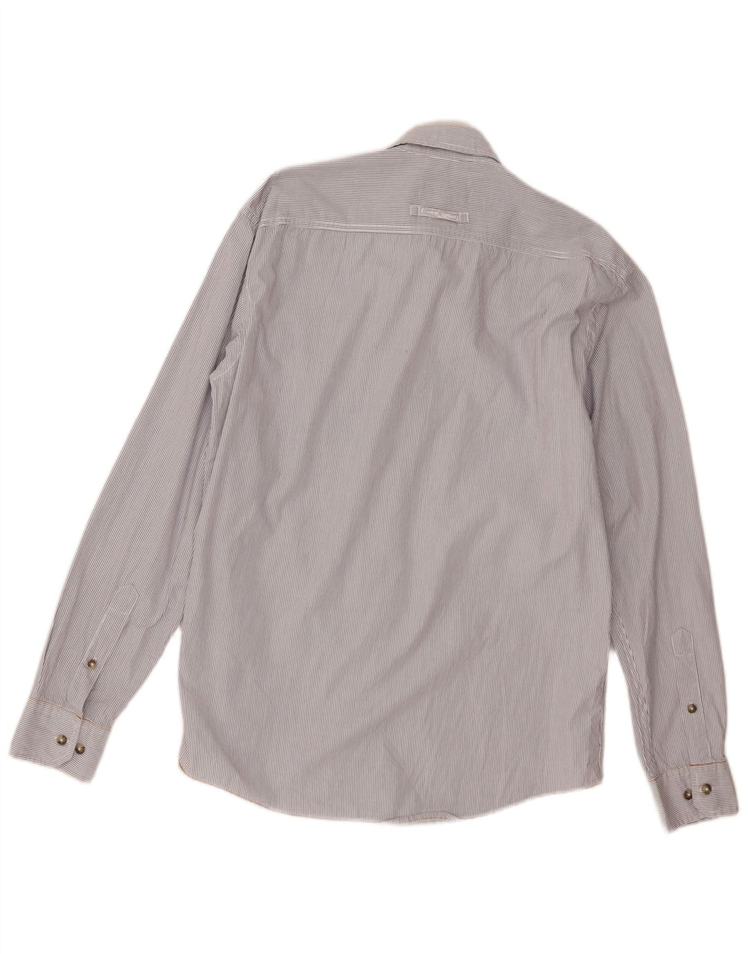 Camicia da uomo dalla vestibilità regolare Camel Active in cotone gessato bianco medio
