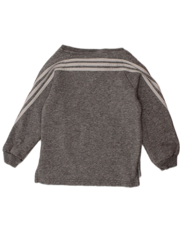 ADIDAS Boys Sweatshirt Jumper 2-3 Years Grey