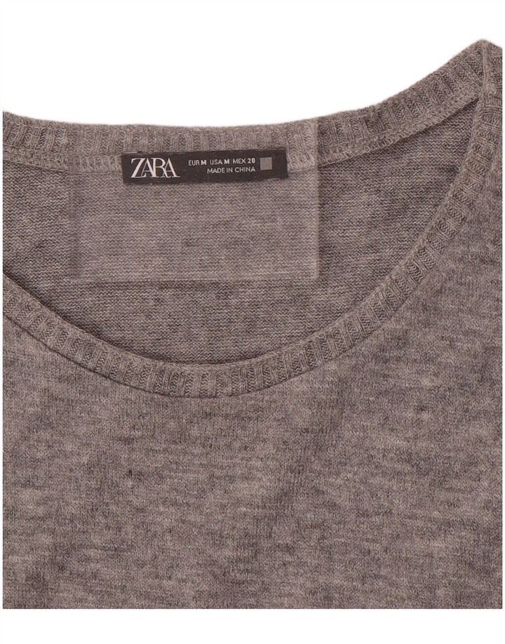 Canotta da donna Zara UK 12 Grigio medio chiazzato