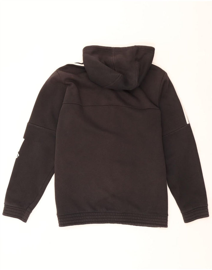 Felpa con cappuccio e zip grafica Nike da uomo, grande, in poliestere nero