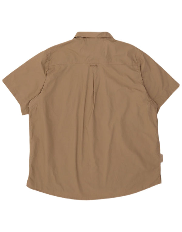 Camicia a maniche corte da uomo Mountain Warehouse 2XL Poliestere beige