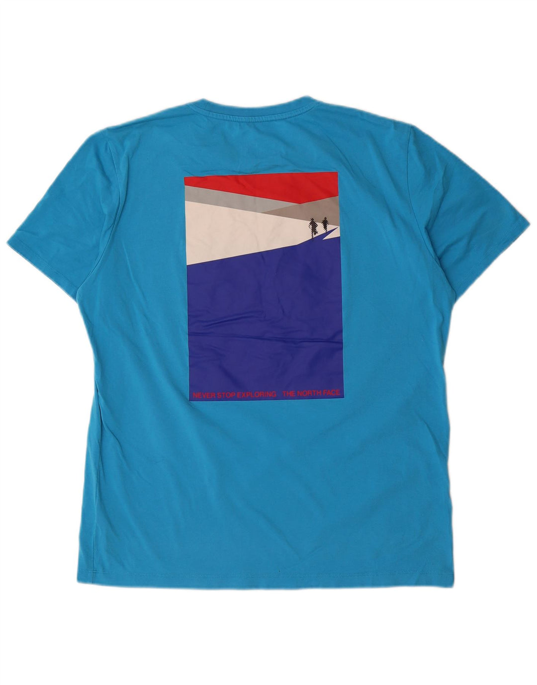 T-shirt grafica da uomo The North Face Top grande in cotone blu