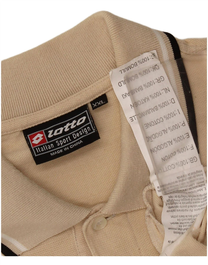 Polo da uomo LOTTO 2XL in cotone beige