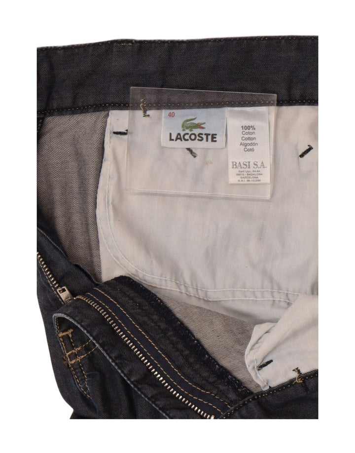 Jeans dritti da donna Lacoste taglia 40 media W30 L32 cotone blu navy