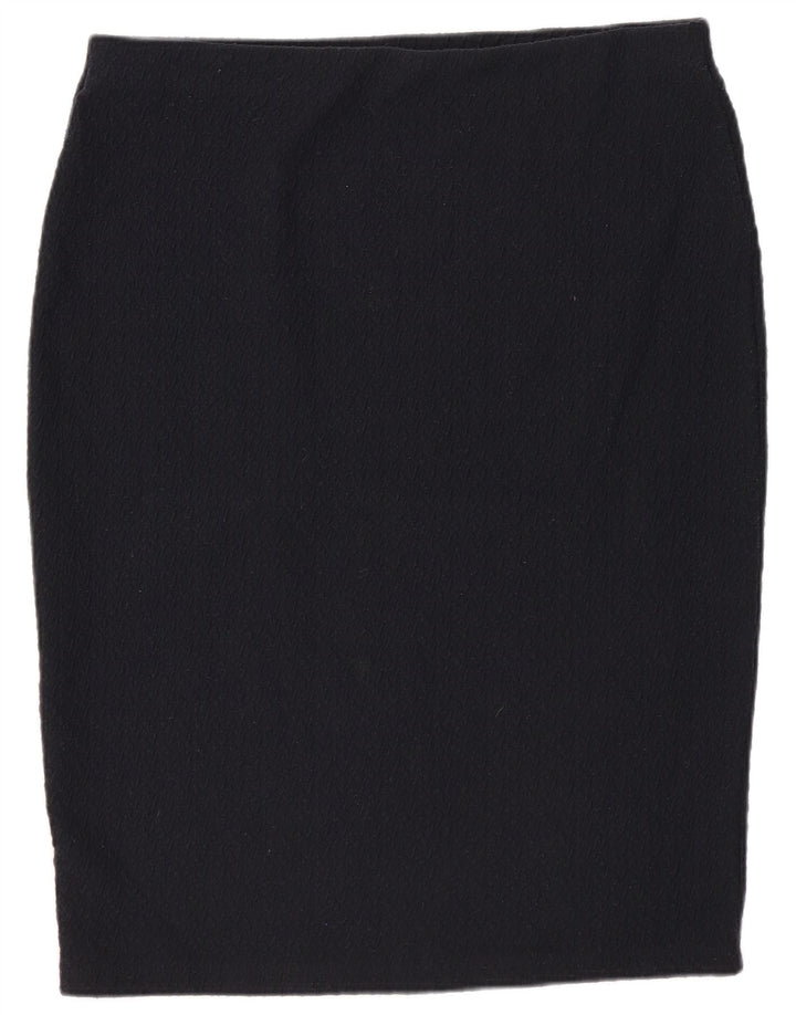 Gonna a tubino da donna Marks & Spencer UK 14 Large W32 poliestere blu navy