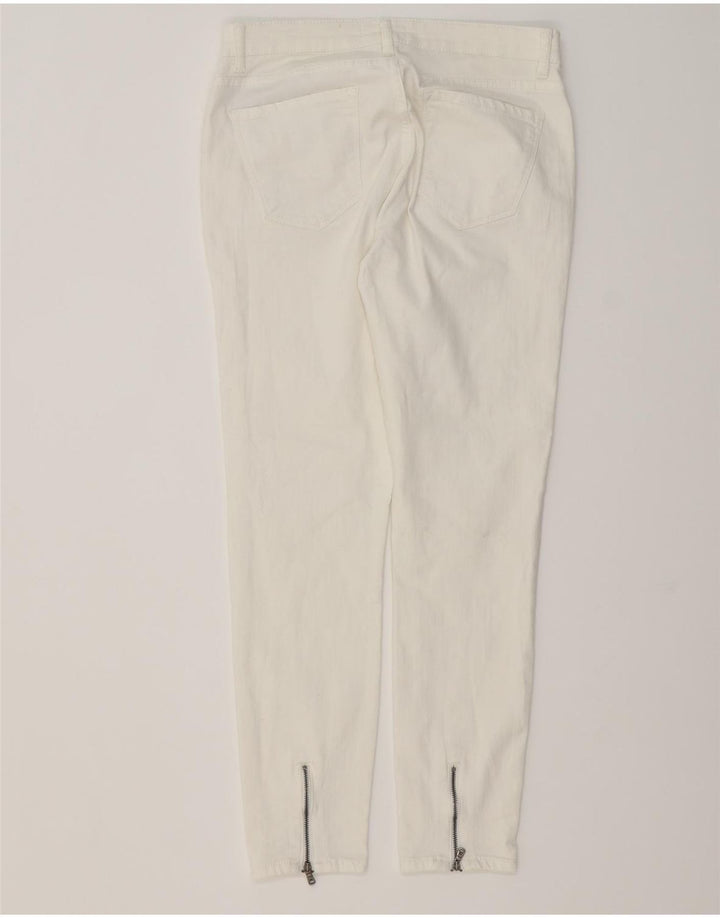 Jeans cargo slim da donna ZARA EU 38 Small W28 L27 cotone bianco