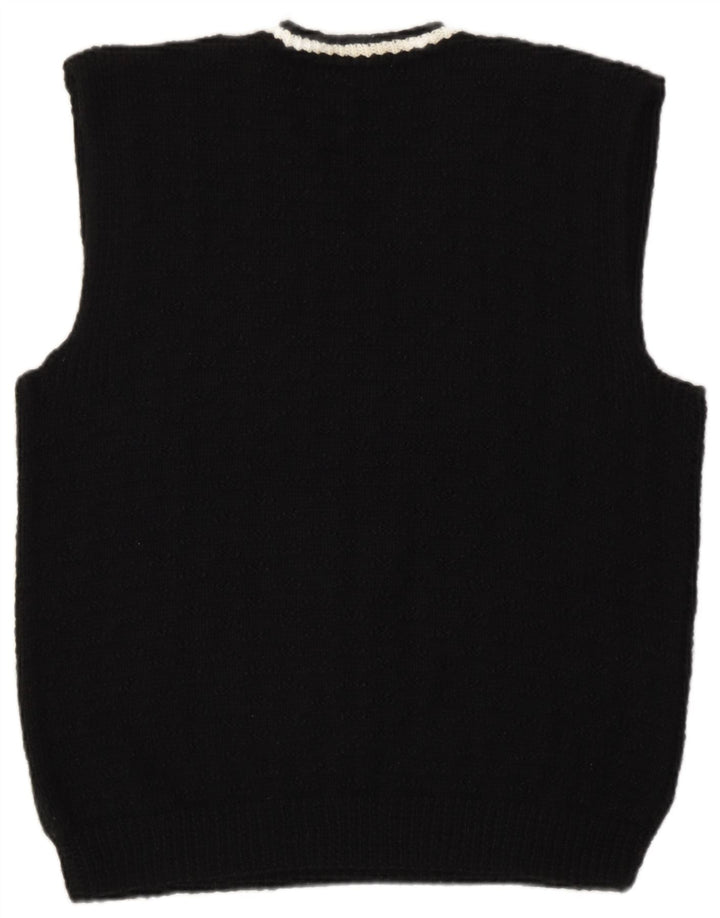 Canottiera vintage da donna UK 16 grande nera retrò