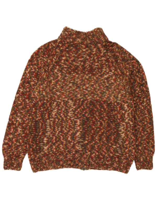 Maglione cardigan vintage da uomo medio multicolore chiazzato