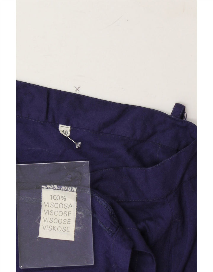 VINTAGE Womens A-Line Skirt IT 46 Large W26  Navy Blue Viscose Vintage Vintage and Second-Hand Vintage from Messina Hembry 