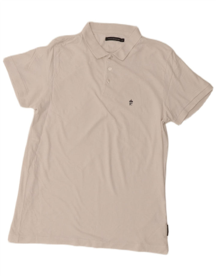 Polo da uomo French Connection XL in cotone bianco