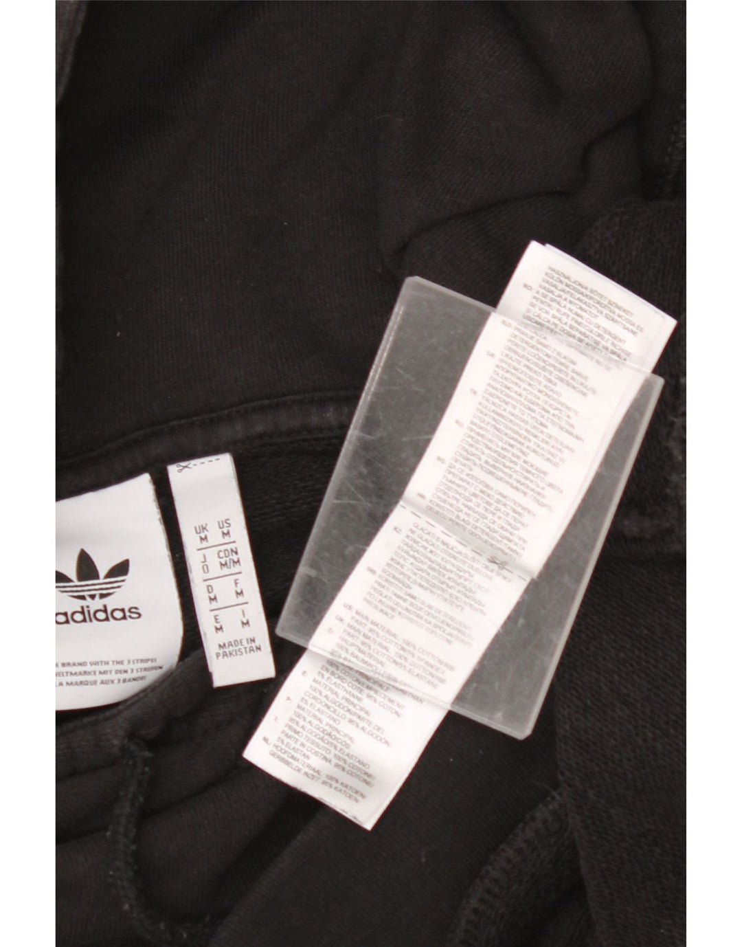 ADIDAS Mens Graphic Hoodie Jumper Medium Black Cotton