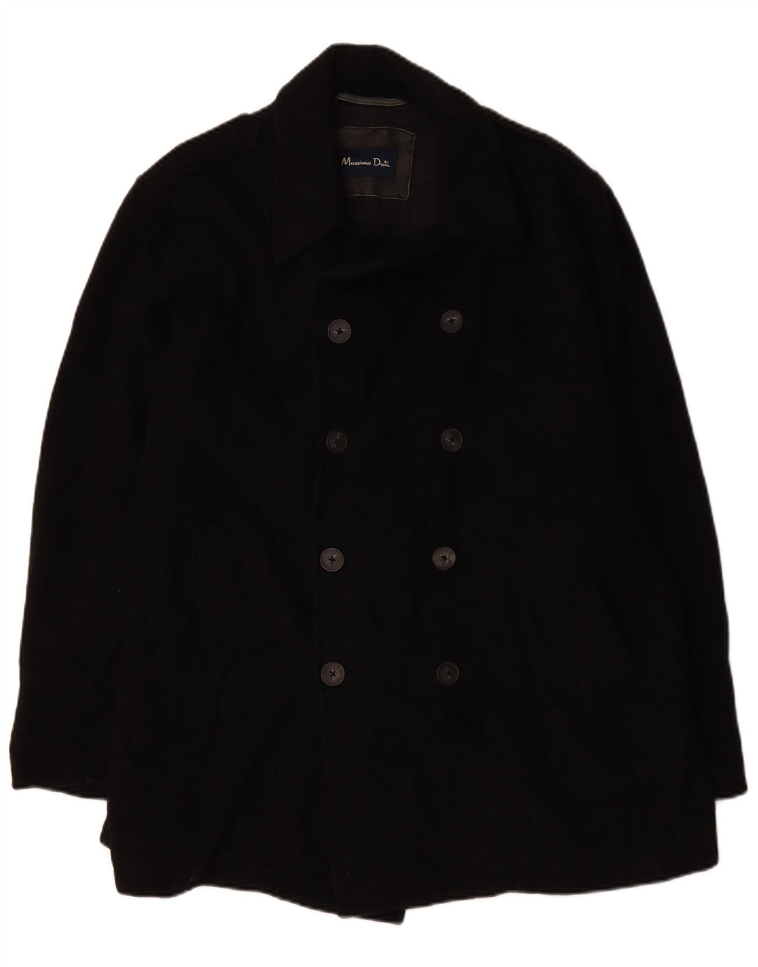 Cappotto da marinaio da uomo Massimo Dutti UK 44 2XL Lana nera