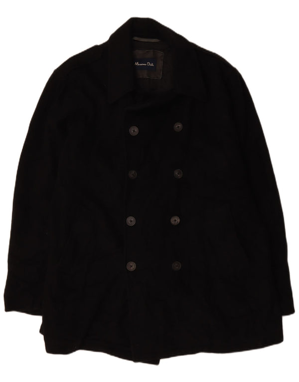 Cappotto da marinaio da uomo Massimo Dutti UK 44 2XL Lana nera