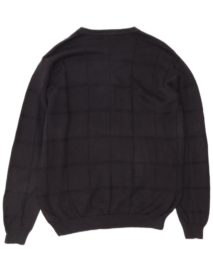 Maglione maglione girocollo da uomo IZOD in cotone nero medio