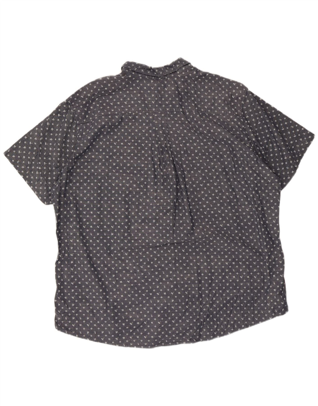 Camicia a maniche corte da uomo Eddie Bauer 2XL cotone maculato blu