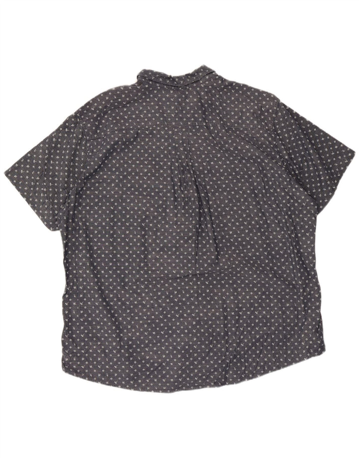 Camicia a maniche corte da uomo Eddie Bauer 2XL cotone maculato blu