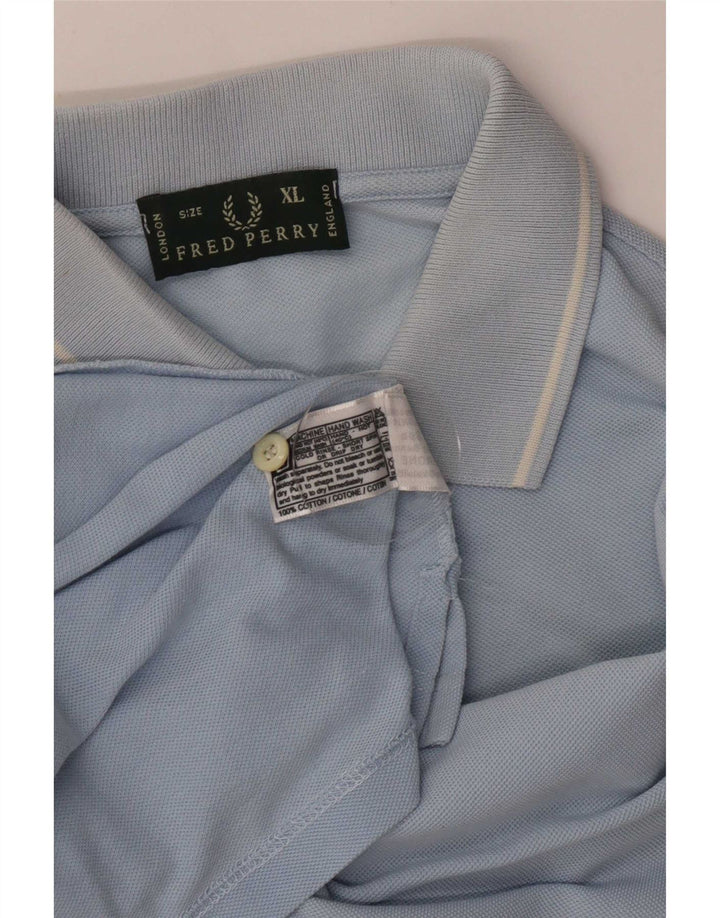 Polo da uomo Fred Perry XL in cotone a righe blu