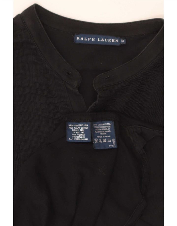 Camicia da donna Ralph Lauren UK 12 cotone nero medio