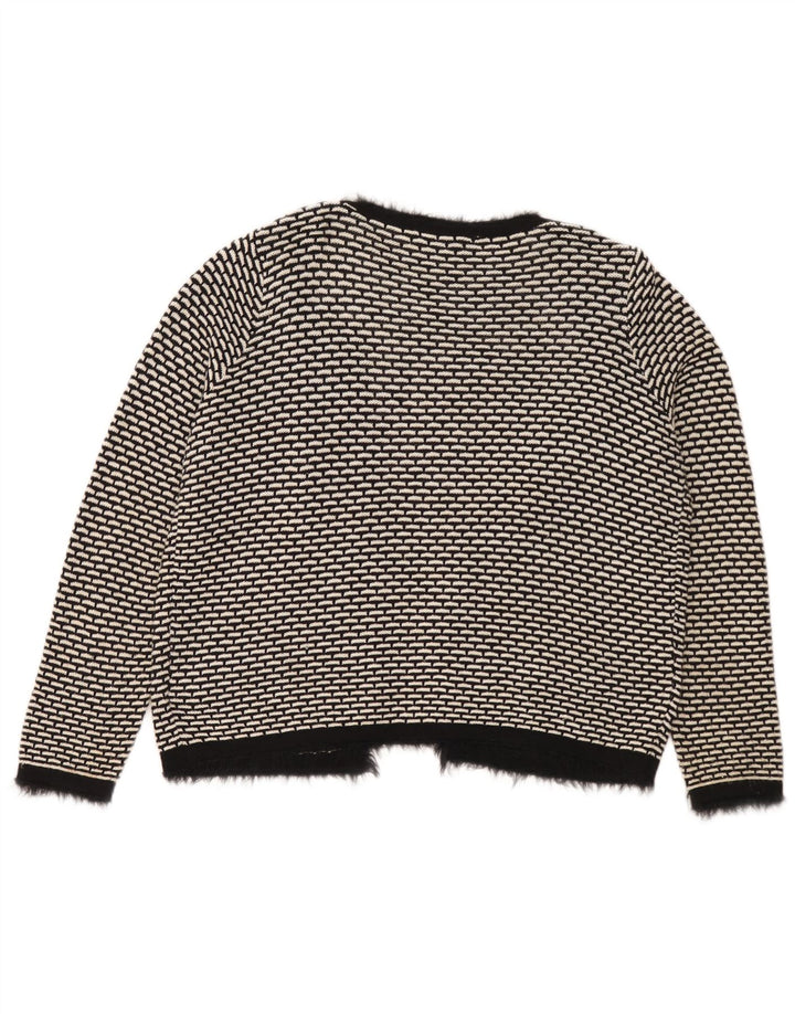 Maglione cardigan oversize da donna Marks & Spencer UK 16 grande nero
