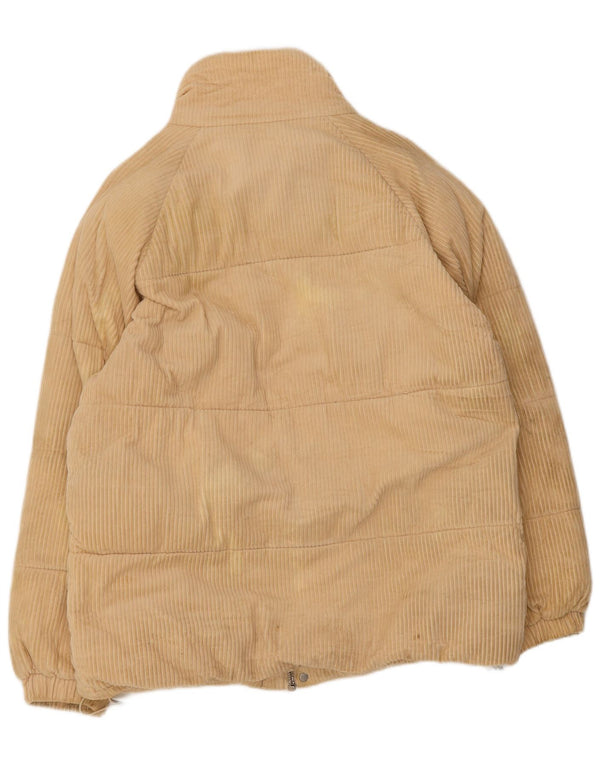 Giacca imbottita in velluto a coste da uomo Zara UK 38 piccola in poliestere beige