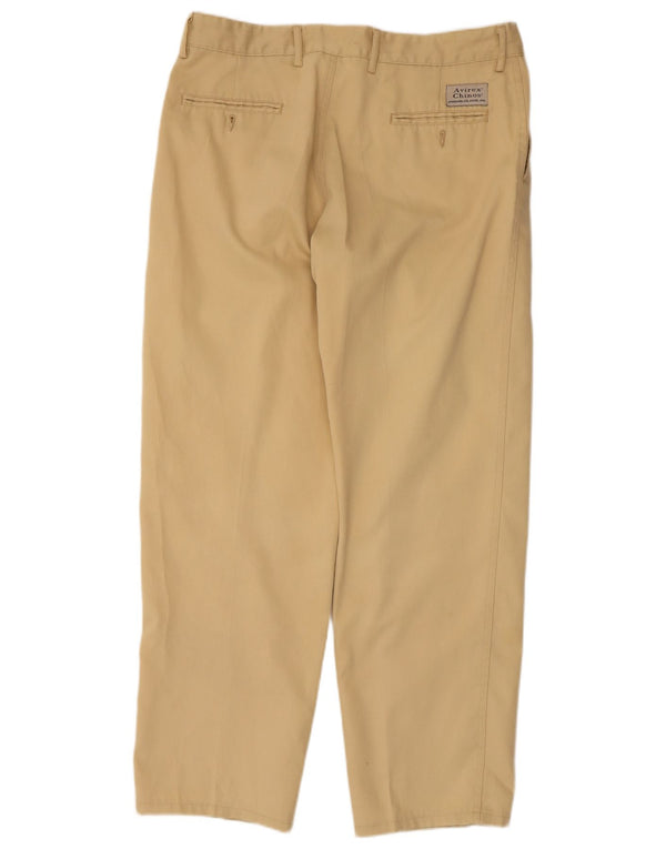 Pantaloni chino affusolati da uomo Avirex W36 L29 cotone beige