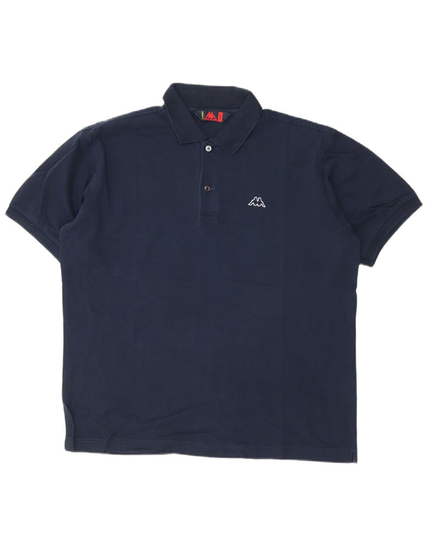Polo Kappa Uomo Large Blu Navy in cotone