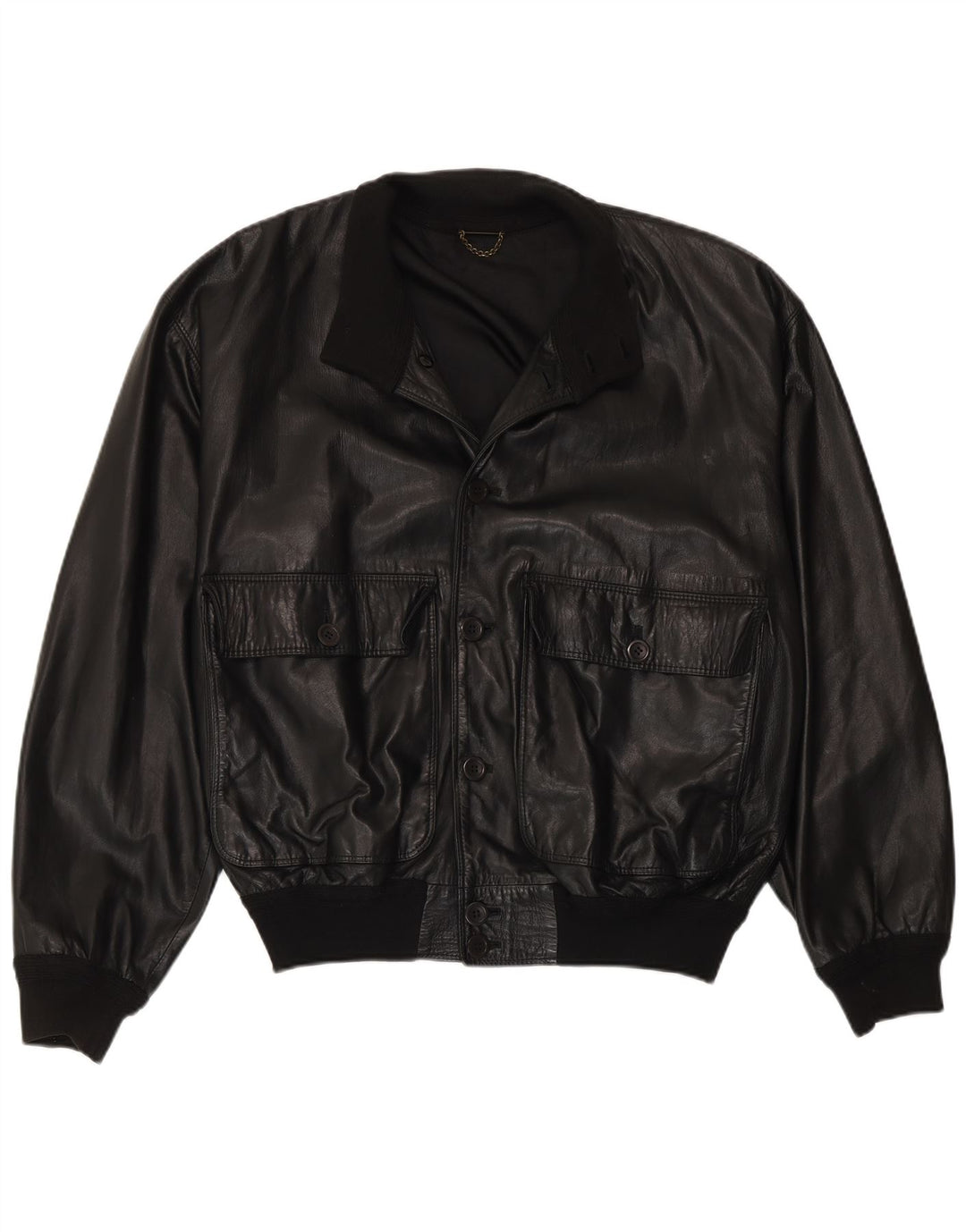 Giacca in pelle da uomo Lamatta IT 52 XL Nera
