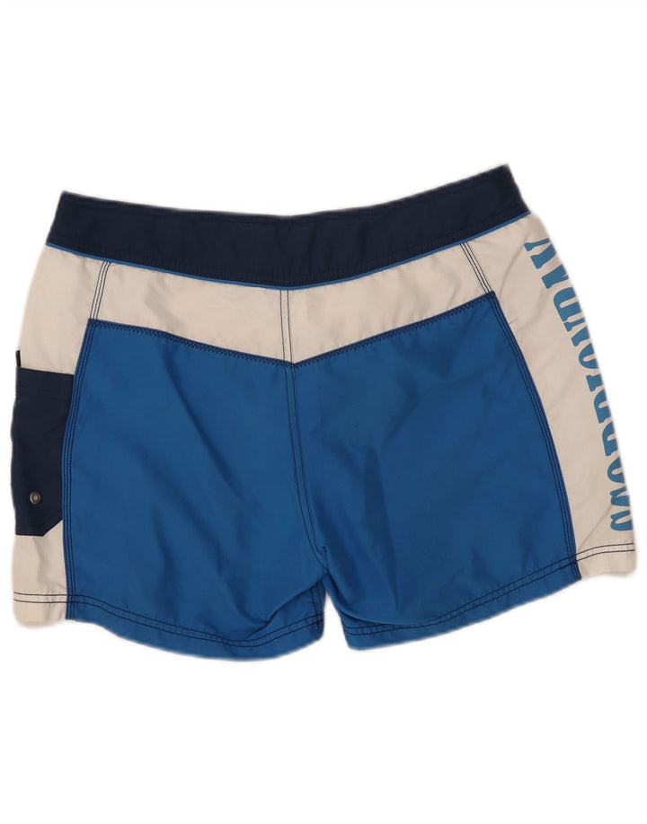 Pantaloncini da bagno grafici da uomo Scorpion Bay, grandi, in poliestere color block blu