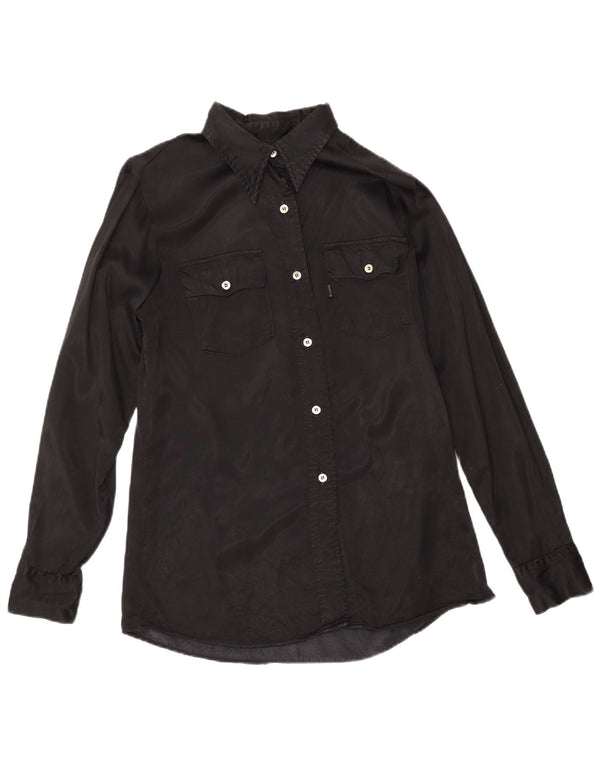 REPLAY Camicia da donna UK 14 Viscosa media nera