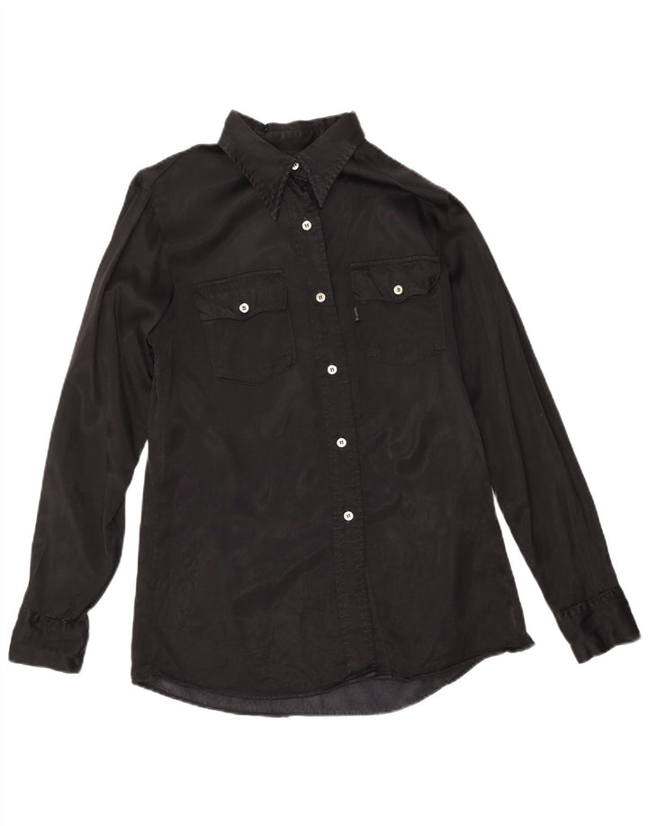 REPLAY Camicia da donna UK 14 Viscosa media nera