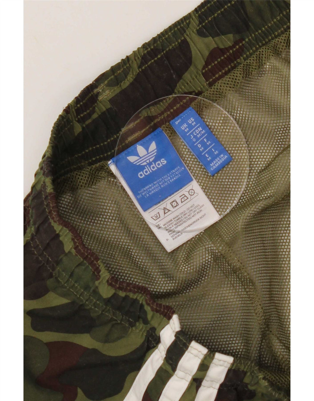 Pantaloncini sportivi da uomo Adidas Medium Khaki Camouflage Poliestere