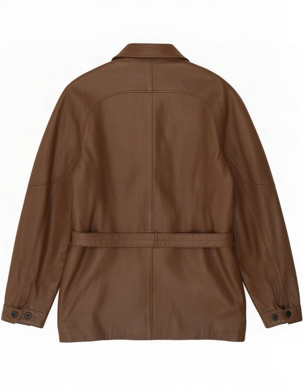 Giacca in pelle da uomo vintage UK 54 2XL Marrone