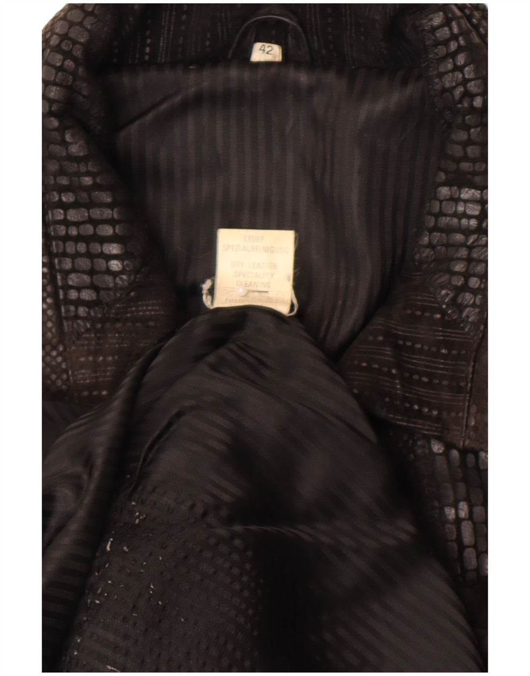 Soprabito vintage da donna oversize in pelle scamosciata IT 42 in pelle marrone medio