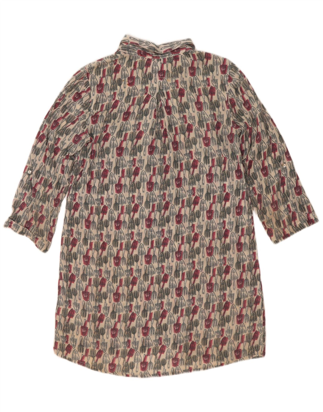 Abito a trapezio con maniche a 3/4 modello astratto da donna White Stuff UK 8 piccolo