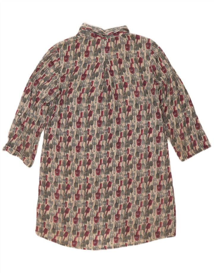Abito a trapezio con maniche a 3/4 modello astratto da donna White Stuff UK 8 piccolo