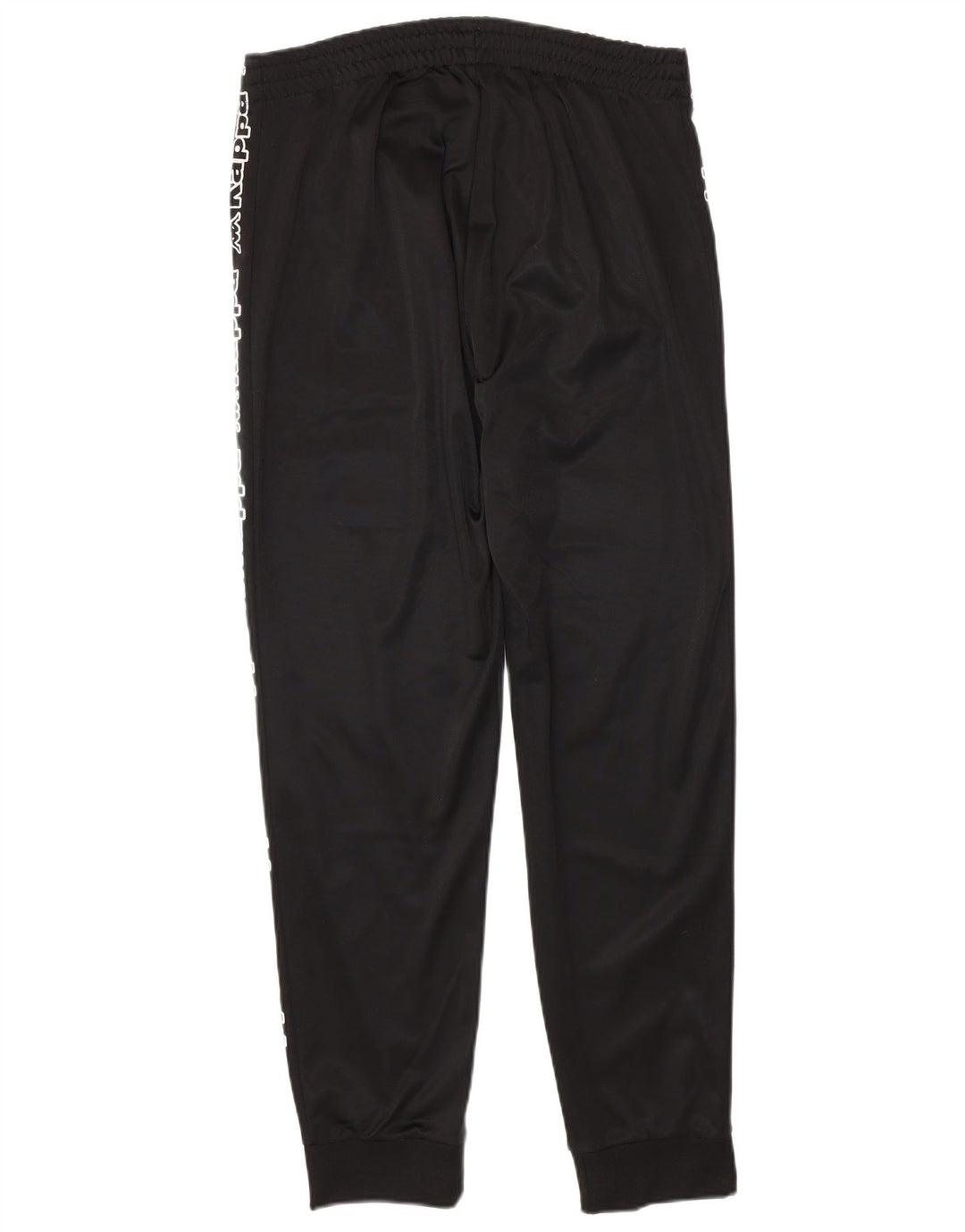 Pantaloni da tuta con grafica Kappa da uomo, pantaloni da jogging, grandi, in poliestere nero