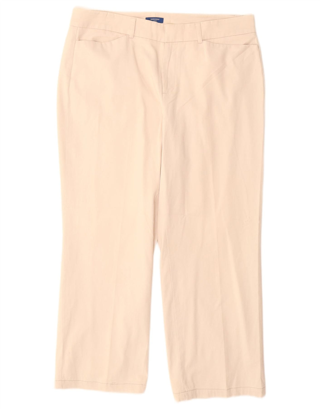 DOCKERS Pantaloni casual da donna Petite Crop US 12 Large W34 L26 Beige