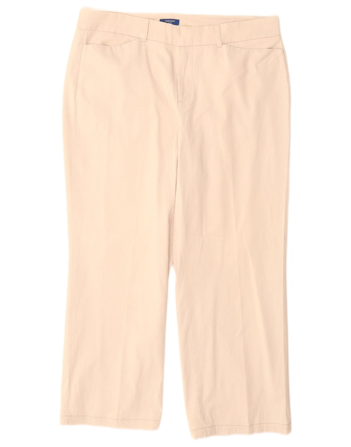 DOCKERS Pantaloni casual da donna Petite Crop US 12 Large W34 L26 Beige