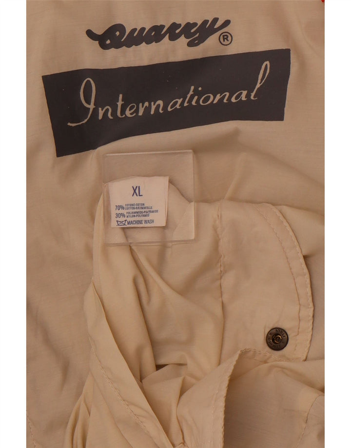 Giacca reversibile grafica da uomo QUARRY UK 42 XL cotone bianco sporco