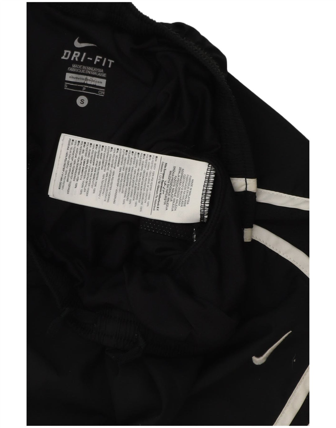 Pantaloncini sportivi Nike da donna Dri Fit UK 8 piccoli poliestere nero